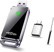 Wireless CarPlay Adapter 2024 Upgrade, Plug and Play, No Latency, Converts Factory Wired to Wireless, Compatible with iPhone 6+ and 2015+ Cars, Bluetooth 2.4GHz and Wi-Fi 2.4+5.8GHz