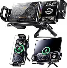 Wireless Car Charger, 2026 Upgrade 15W Fast Charging with LED Light Auto Clamping Phone Holder for iPhone 16/15/14/13 Mini Pro Max, Samsung Galaxy S25 Ultra, S24/S23 etc (Black)