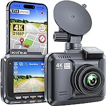 ROVE R2-4K Dash Cam Built-in WiFi 6 GPS Car Dashboard Camera Recorder with UHD 2160P, 2.4" IPS Screen, 150° Wide Angle, WDR, Night Vision