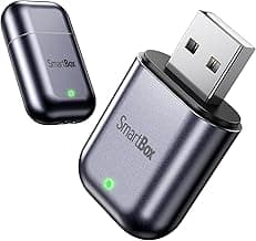 Burnt Sugar Wireless Carplay Adapter for iPhone 2026 Upgrade, Ultra-Mini USB Design for Apple Car Play Dongle Convert Wired to Wireless, Stable Connect Plug & Play for iOS 10+ & Cars from 2016+ (Gray)