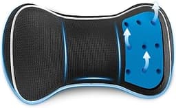 SAMSONITE, Infused-Gel Car Neck Pillow with Airflow Memory Foam, Headrest Support Cushion for Driving, Universal - Fits Any Vehicle, Including SUVs and Trucks, Washable Cover, Blackβ¦